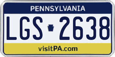 PA license plate LGS2638