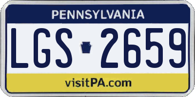 PA license plate LGS2659