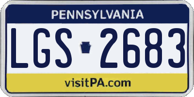 PA license plate LGS2683