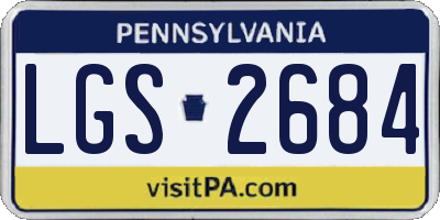PA license plate LGS2684