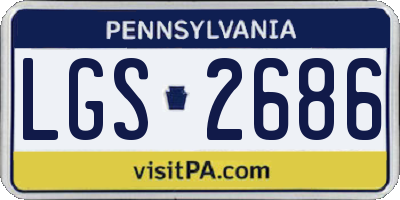 PA license plate LGS2686