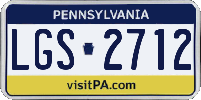 PA license plate LGS2712