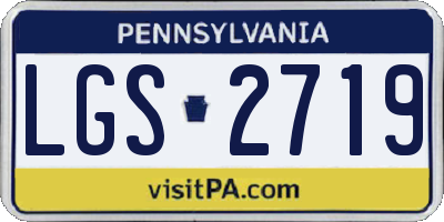 PA license plate LGS2719