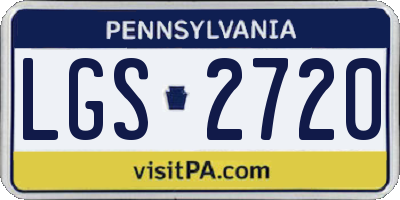 PA license plate LGS2720