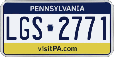 PA license plate LGS2771