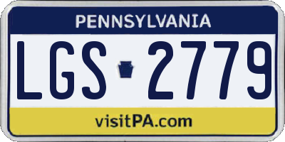 PA license plate LGS2779