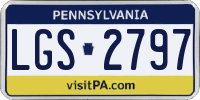 PA license plate LGS2797