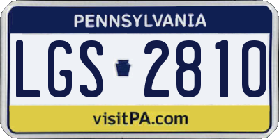 PA license plate LGS2810