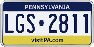 PA license plate LGS2811