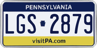 PA license plate LGS2879