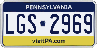 PA license plate LGS2969