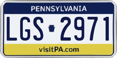 PA license plate LGS2971