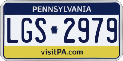 PA license plate LGS2979