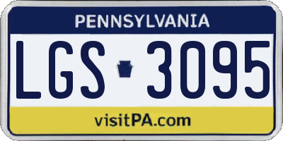 PA license plate LGS3095