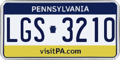PA license plate LGS3210