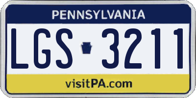 PA license plate LGS3211