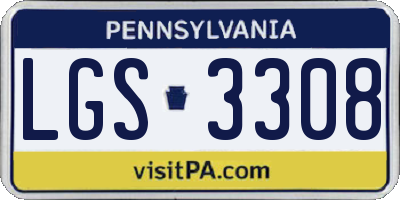 PA license plate LGS3308
