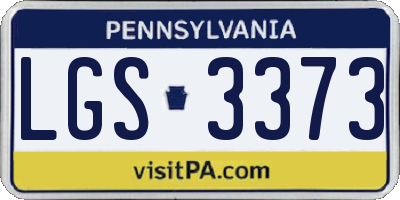 PA license plate LGS3373
