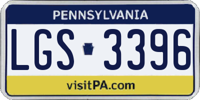 PA license plate LGS3396