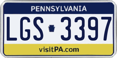 PA license plate LGS3397