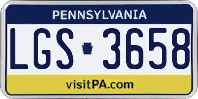PA license plate LGS3658
