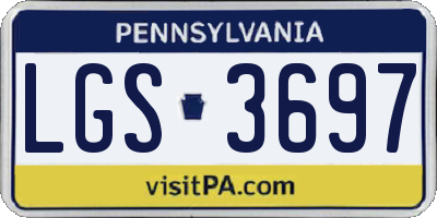 PA license plate LGS3697