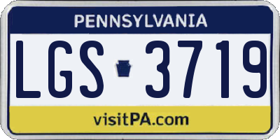 PA license plate LGS3719