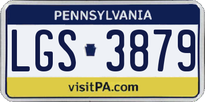PA license plate LGS3879