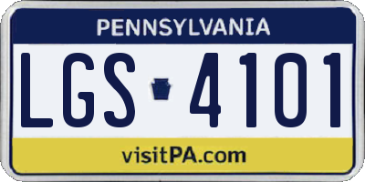 PA license plate LGS4101