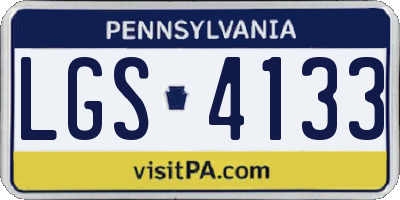 PA license plate LGS4133