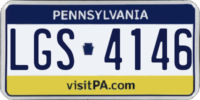 PA license plate LGS4146