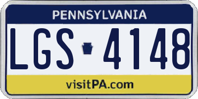 PA license plate LGS4148