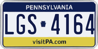 PA license plate LGS4164