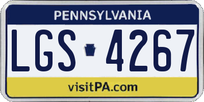 PA license plate LGS4267
