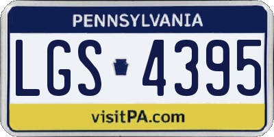 PA license plate LGS4395