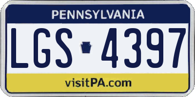 PA license plate LGS4397