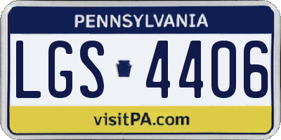 PA license plate LGS4406