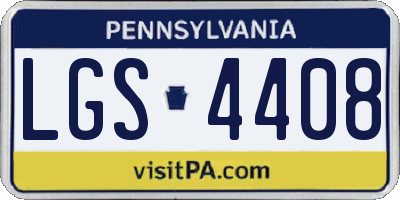 PA license plate LGS4408