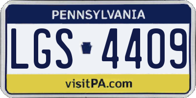 PA license plate LGS4409