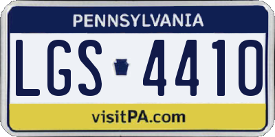 PA license plate LGS4410