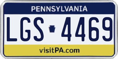 PA license plate LGS4469