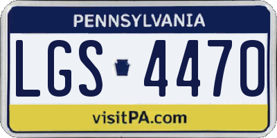 PA license plate LGS4470