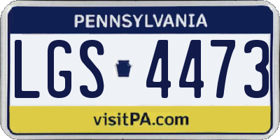 PA license plate LGS4473