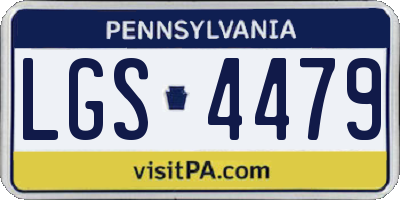 PA license plate LGS4479