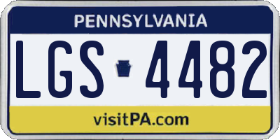 PA license plate LGS4482
