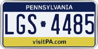 PA license plate LGS4485