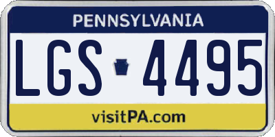 PA license plate LGS4495