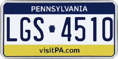 PA license plate LGS4510