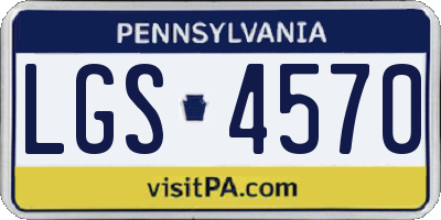 PA license plate LGS4570