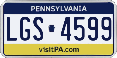PA license plate LGS4599